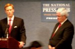 Dr. Ivan Sascha Sheehan at the National Press Club with Speaker Newt Gingrich on September 10,&nbsp;2012