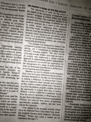 Sheehan's Global Affairs Program in Baltimore Sun