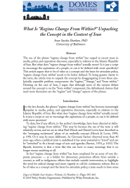 Sheehan - What Is Regime Change From Within?