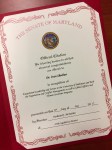 Dr. Ivan Sascha Sheehan Receives Recognition Award from Maryland&nbsp;Senate