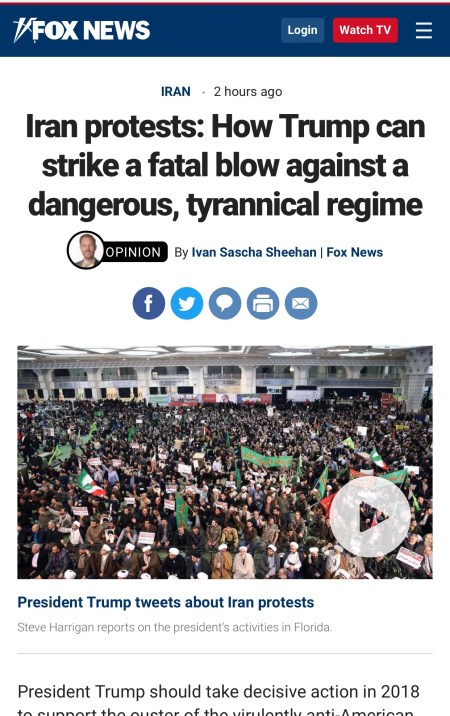 SHEEHAN | Iran Protests | How Trump Can Strike a Fatal Blow Against a Dangerous, Tyrannical Regime | Fox News | 30 Dec 2017