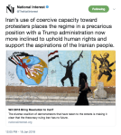 TNI Tweet Re. TANTER & SHEEHAN | Will 2018 Bring Revolution to Iran? | The National Interest | 17 JAN&nbsp;2018